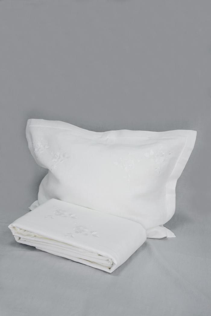 Комплект постельного белья лен 100 рускеала евро фото 1