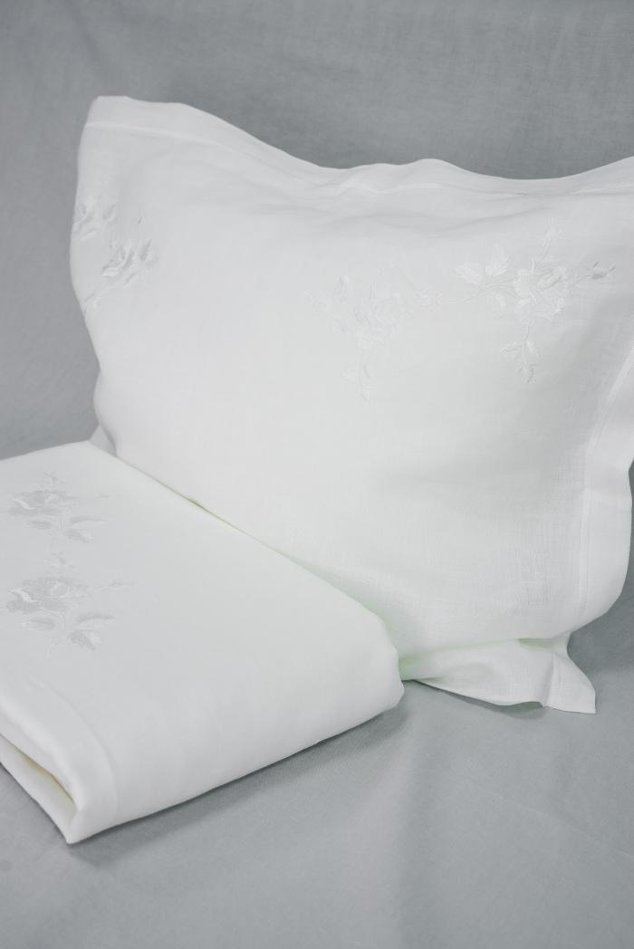 Комплект постельного белья лен 100 рускеала евро фото 2