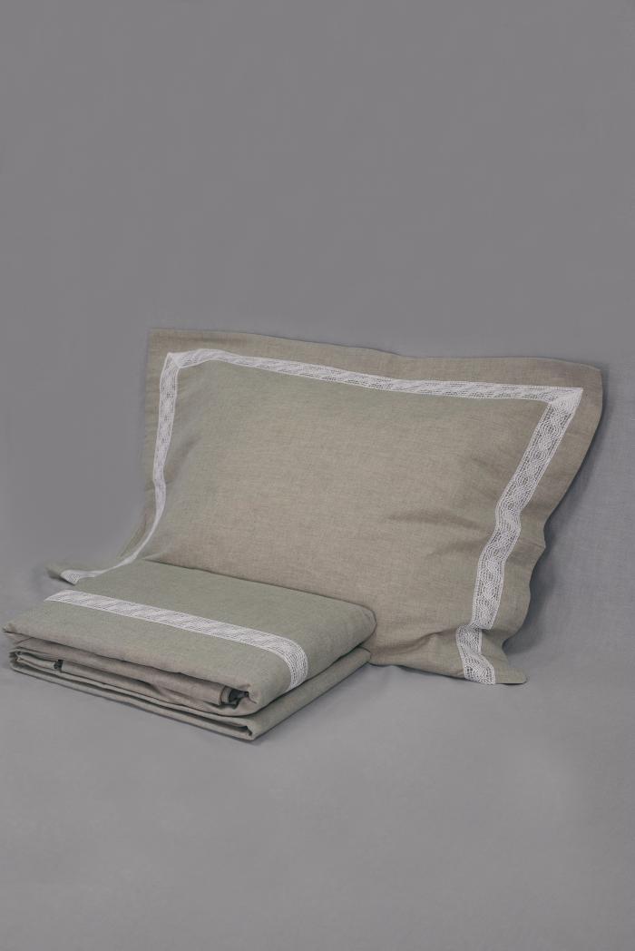 Комплект постельного белья п лен винтаж евро фото 1