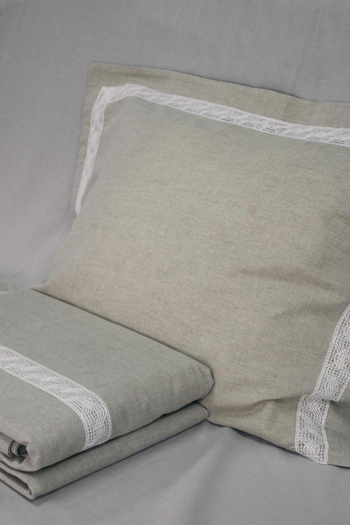 Комплект постельного белья п лен винтаж евро фото 2