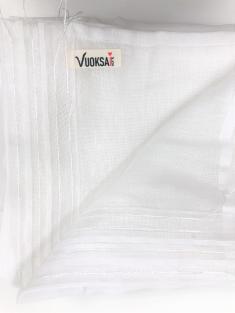 Комплект штор вуаль из льна белая лилия на ленте 155х270см шхв фото 3