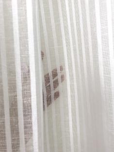 Комплект штор вуаль из льна полоска на ленте 255 ш х170 в см фото 2