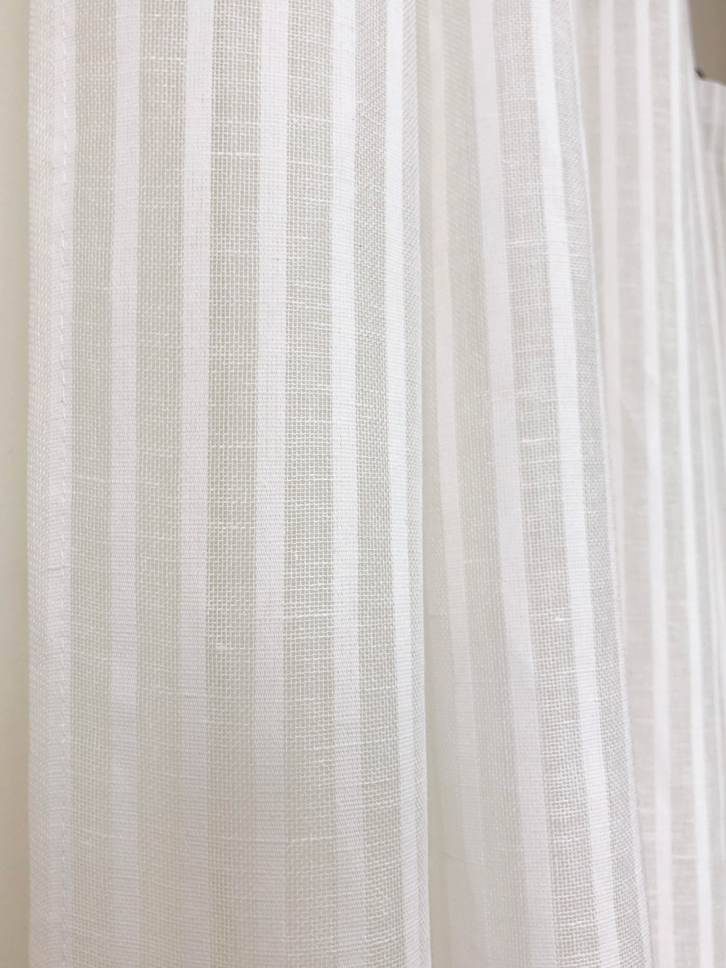 Комплект штор вуаль из льна полоска на ленте 255 ш х170 в см фото 3