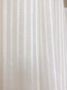 Комплект штор вуаль из льна полоска на ленте 255 ш х270 в см фото 3