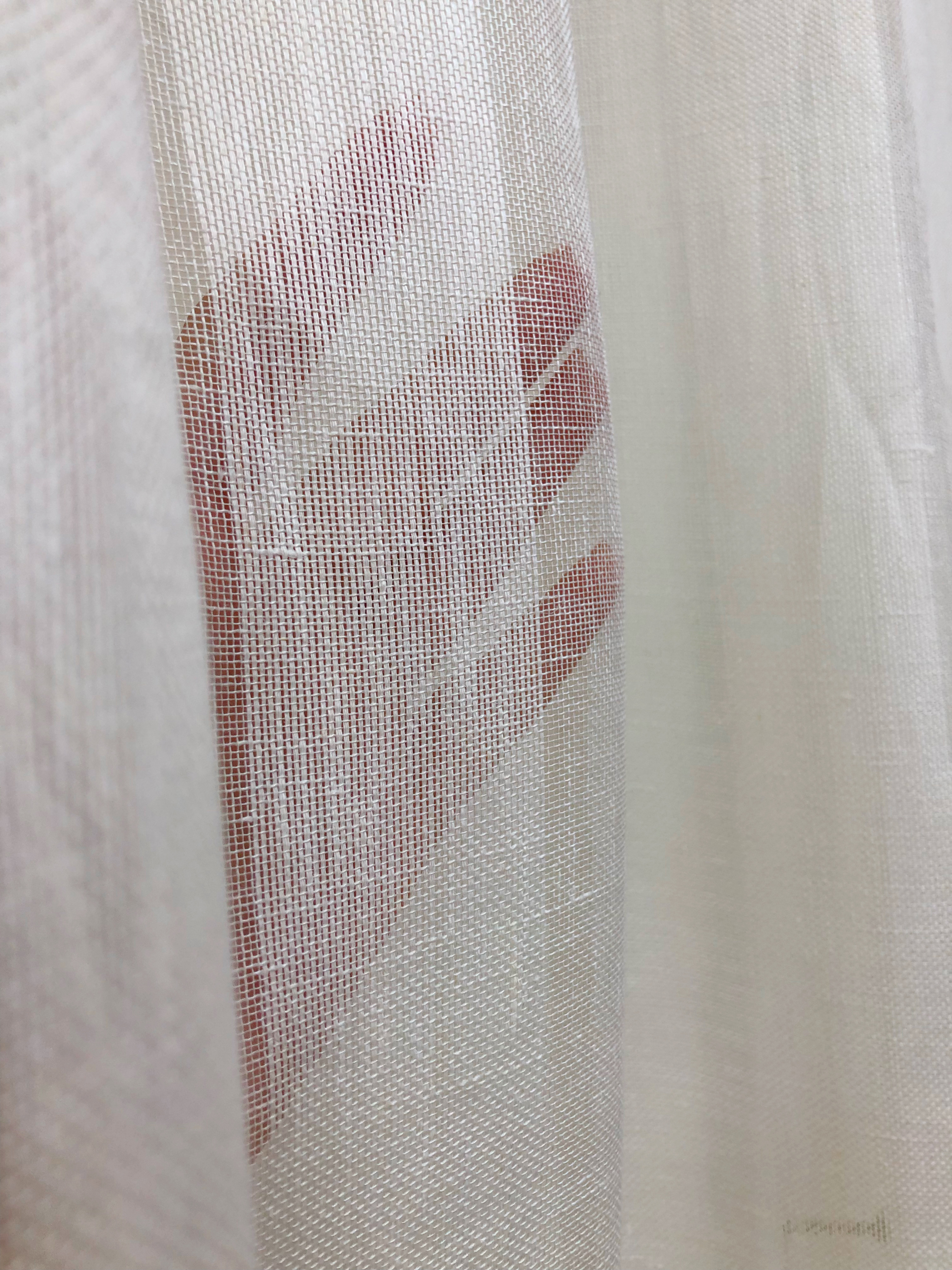 Комплект штор вуаль из льна полоска широкая на ленте 200 ш х270 в см фото 4