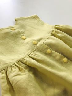 Платье для девочки лили светло зеленое лен вискоза фото 2