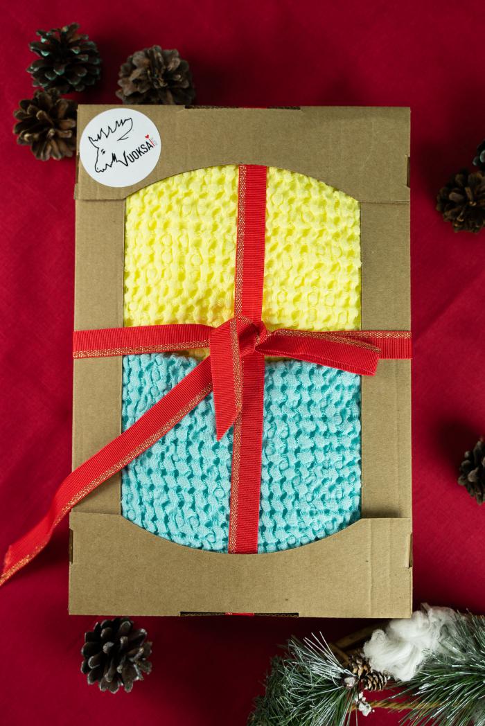 Подарочный набор из 2 х полотенец 75 120 см фото 1