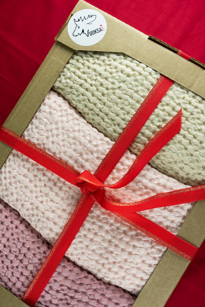 Подарочный набор из 3 х полотенец 80 140 см фото 1