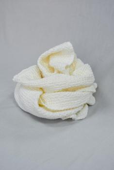 Полотенце банное льняное 70 140 белого цвета фото 6