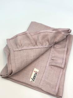 Полотенце льняное с рюшами 50х70см розового цвета 1шт фото 1
