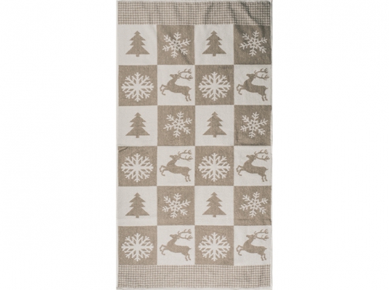 Полотенце махровое п лен олени новогодние 81 160 фото 1