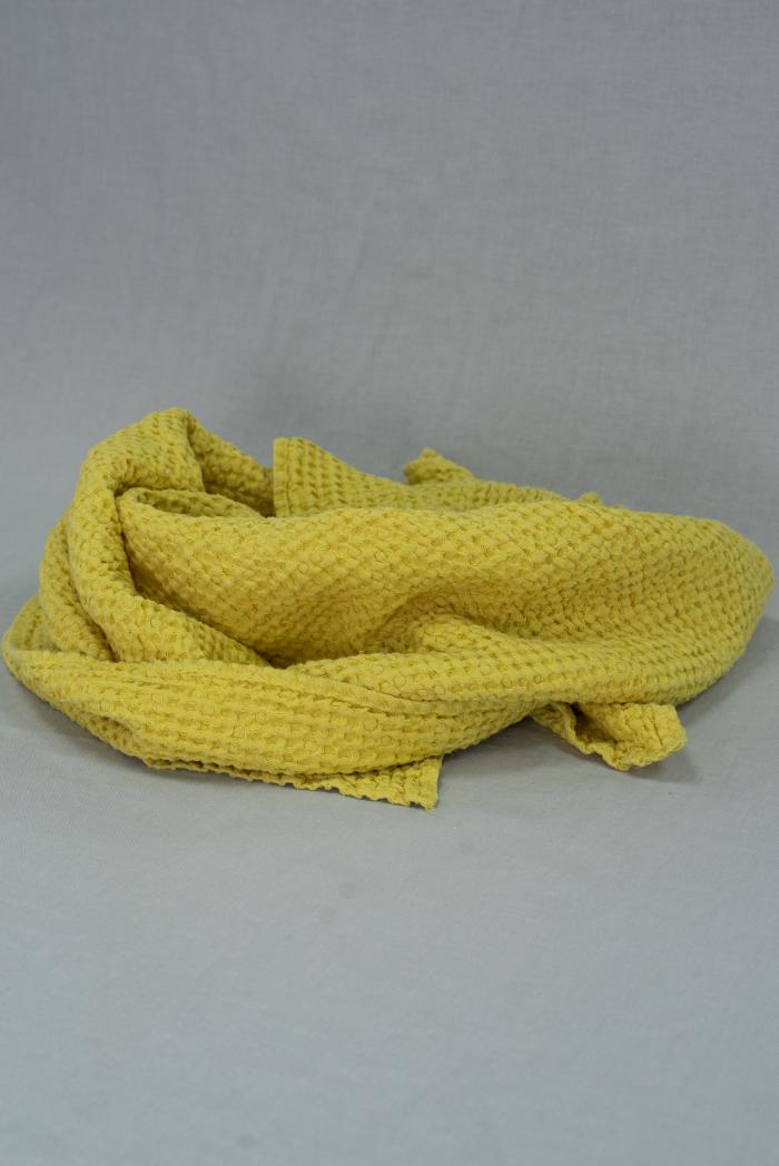 Полотенце п лен зефир 75 120 горчичного цвета фото 5