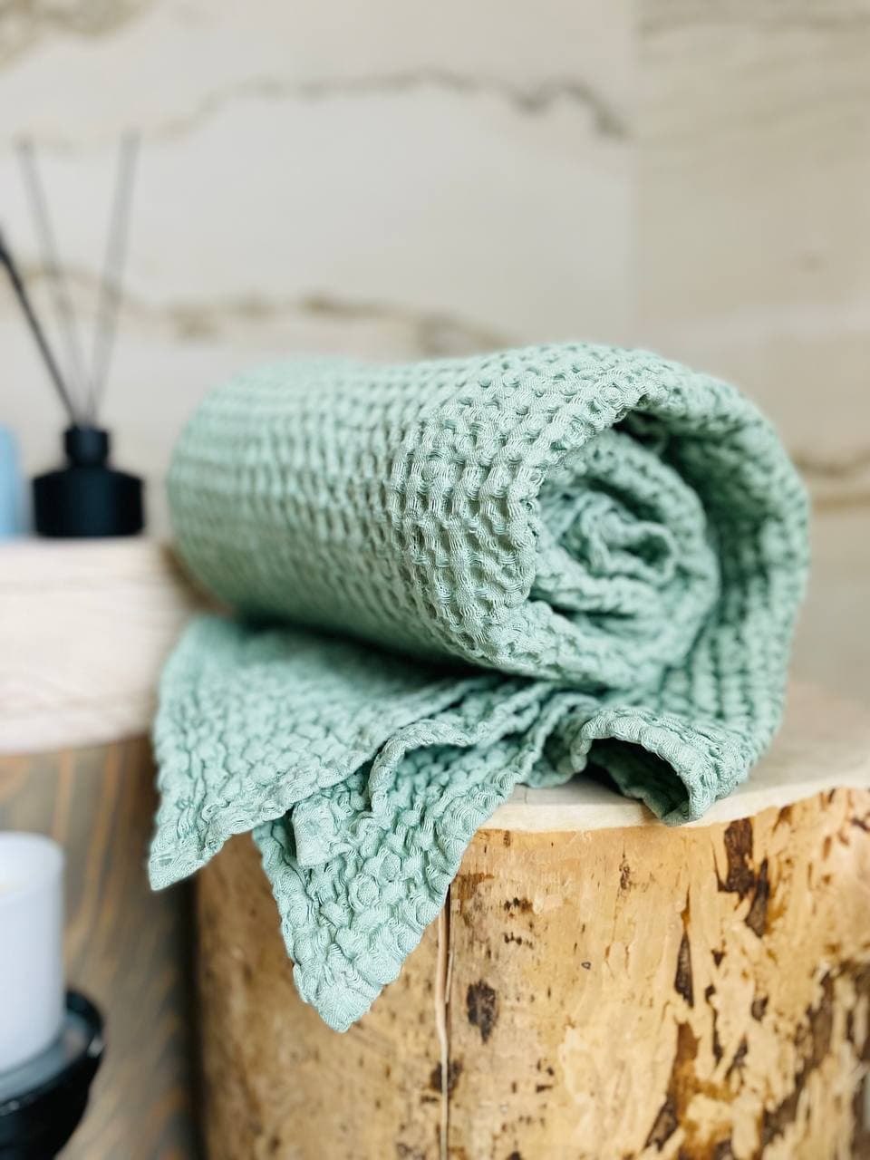 Полотенце п лен зефир 75 120 светло зеленого цвета фото 1