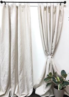 Шторы из льна просо на ленте 190х260 см шхв фото 1