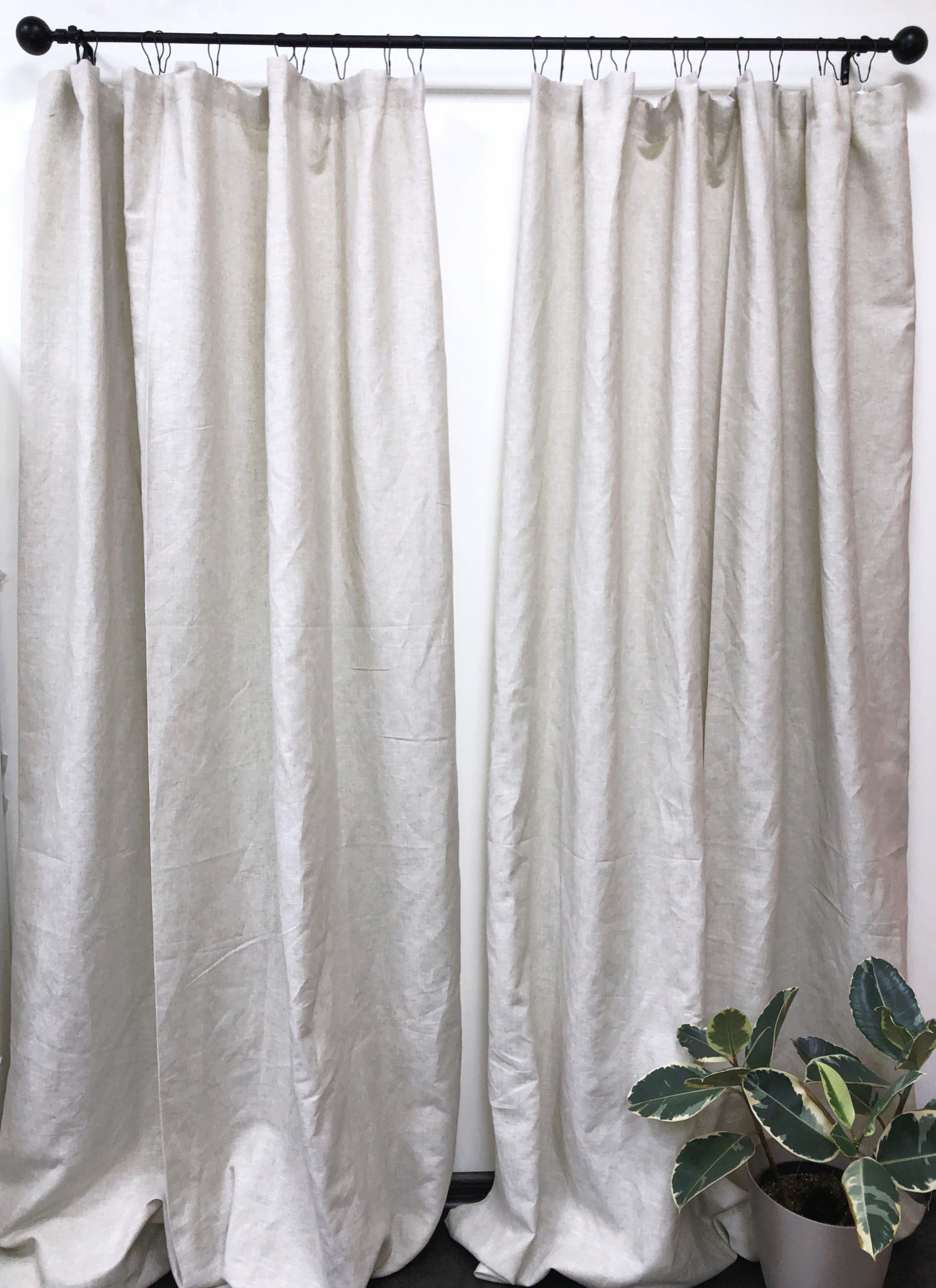 Шторы из льна просо на ленте 190х260 см шхв фото 2