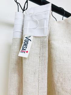 Шторы из льна просо на ленте 190х260 см шхв фото 3