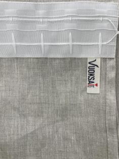 Шторы из льна серый дождь 270см х 145см фото 3