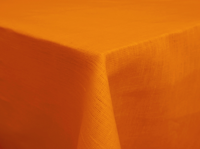 Скатерть лен 100 шафран 144 120 фото 1