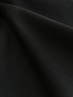 Ткань лен хлопок костюмная черный трюфель фото 3