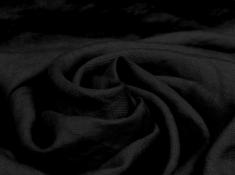 Ткань с эффектом мятости лен 100 черное озеро фото 1