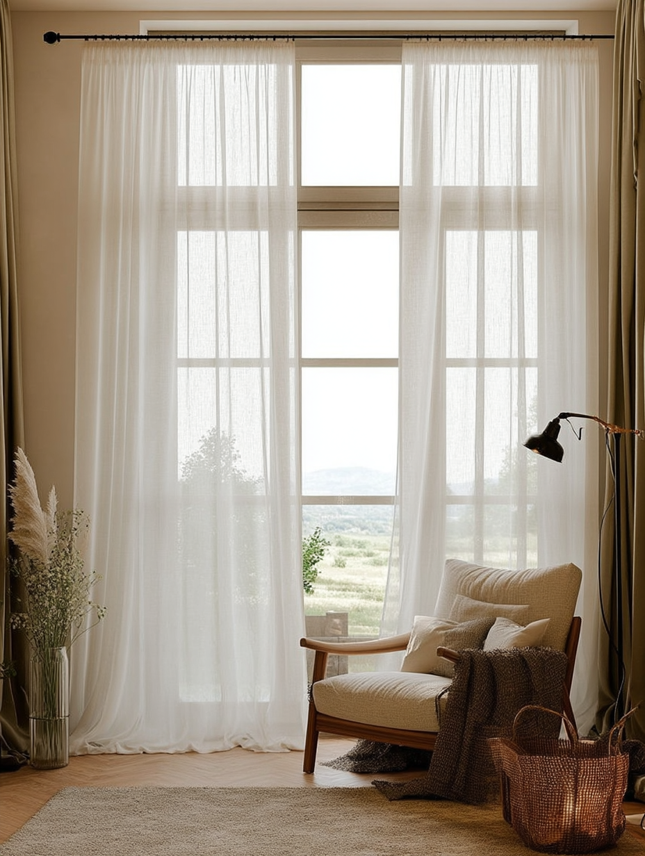 Тюль льняной с хлопком фото 3