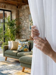 Тюль льняной с хлопком фото 4