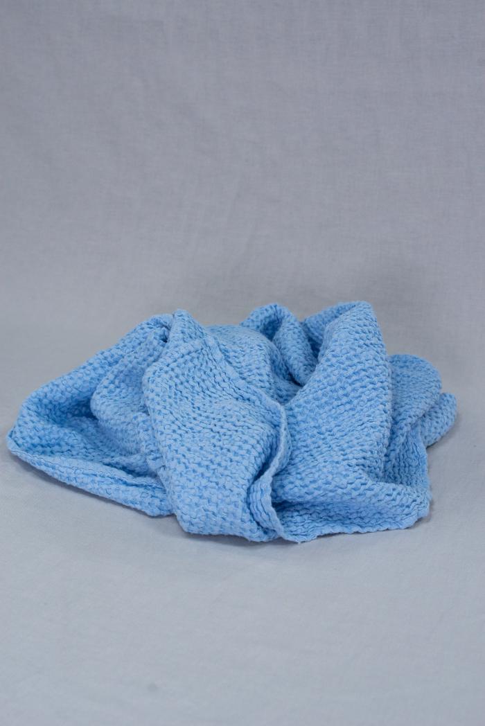 Вафельное полотенце в голубом цвете 75 120 см фото 2