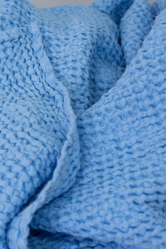 Вафельное полотенце в голубом цвете 75 120 см фото 3