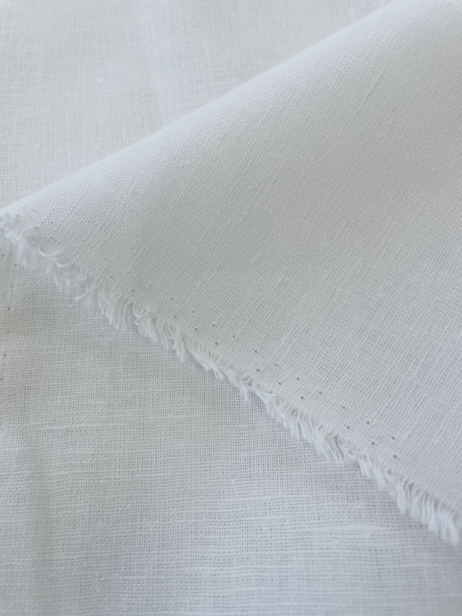 Ткань для постельного белья лен хлопок белое солнце фото 2